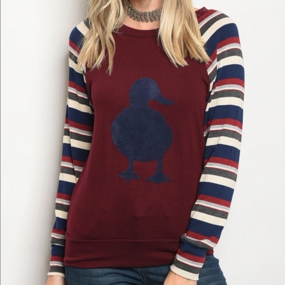 Sweaters - Faux Suede Duck Sweater